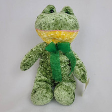 KellyToy Frog Plush Super Soft Stuffed Animal Toy Green Washable 2000 USA 13 New