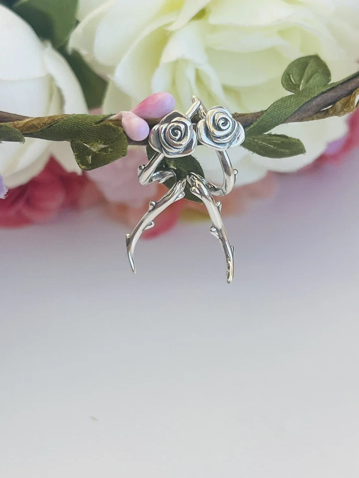 Orecchini Rosa geometrica - Immagine 4 di 4