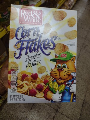 Red & White Premium Quality Corn Flakes Cereal (510 g). (Pack of 2)