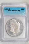 1881-S MORGAN DOLLAR ICG MS64+ PL