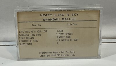 Spandau Ballet Heart Like A Sky Cassette Tape Promo Copy CBS Records Inc 1989