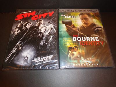 SIN CITY & THE BOURNE IDENTITY-CLIVE OWEN, BRUCE WILLIS,MATT DAMON-Action-2 DVDs
