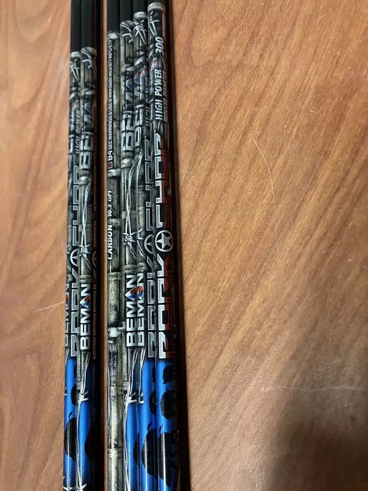 6 Easton Beman Pork Chop 300 Bare Shafts Arrows 1/2 Dozen - Image 2 of 3
