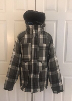 Ripzone CORE 5000 Ski Snow Snowboarding Winter Coat Black & White Plaid Small S