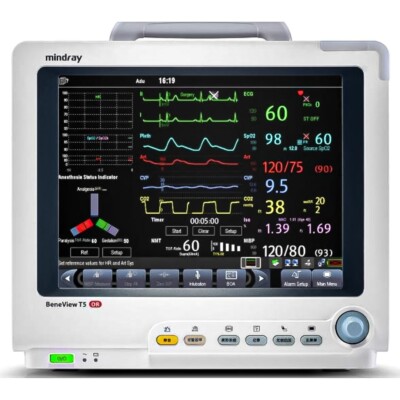 MINDRAY BENEVIEW T5 TRAGBARER PATIENTENMONITOR T1 MPM SPO2 EKG/EKG NEU IM KARTON MODUL UK
