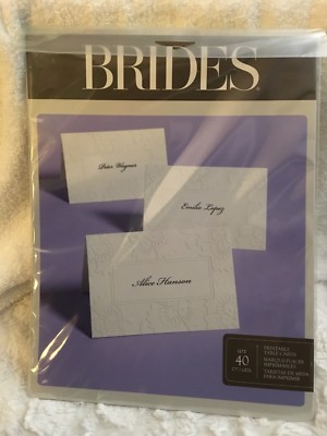Gartner Printable Table cards (Brides), White Floral Embossed #83922