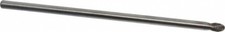 Made in USA 1/4" Cut Diam, 1/4" Shank Diam, Carbide Double Cut Oval Burr Radi...