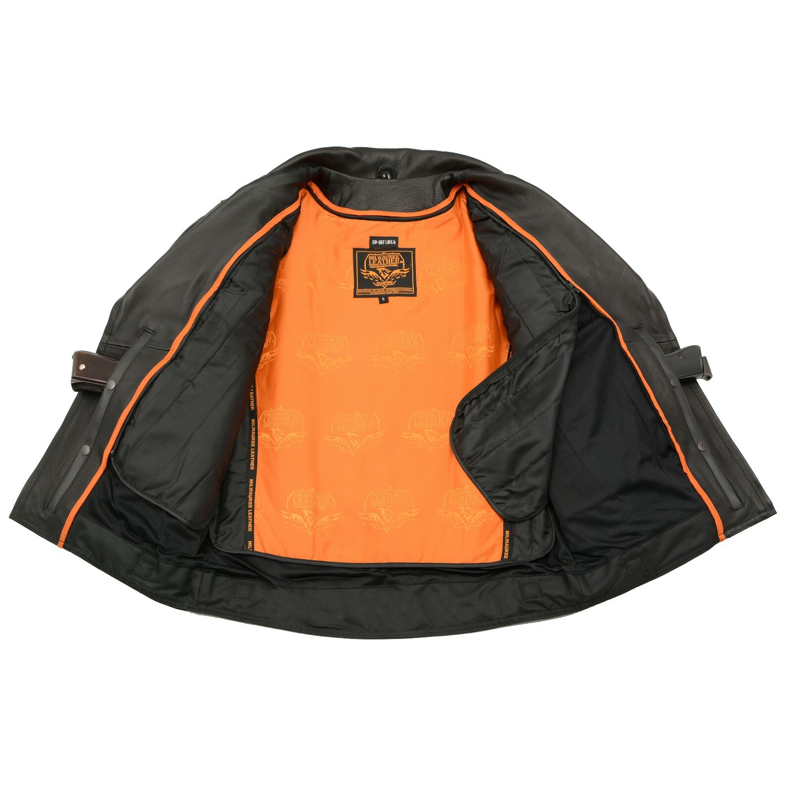 Milwaukee Leather Men's Motorcycle Jacket W/ Dual Side Utility Pocket