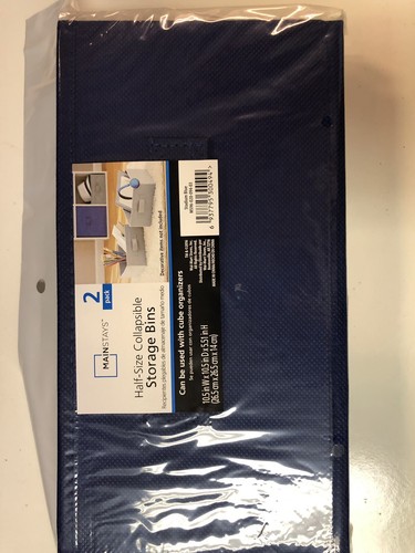 1 Box Collapsible Storage Bins Half-Size By Mainstays Stadium Blue 8 Units! - Picture 6 of 12