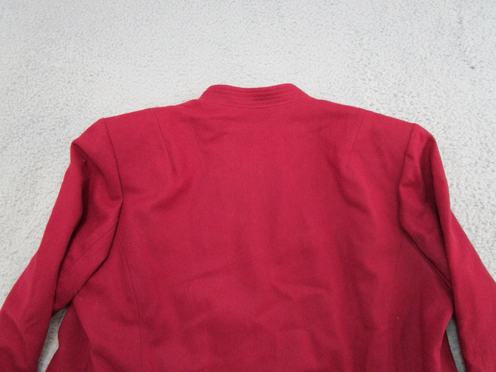 Vintage Pendleton Red Wool Jacket Open Front Line… - image 12