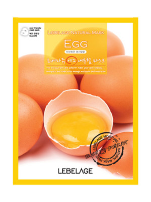 Lebelage Natural Egg Face Mask - Cleanse & Remove Redness - Relieve Inflammation
