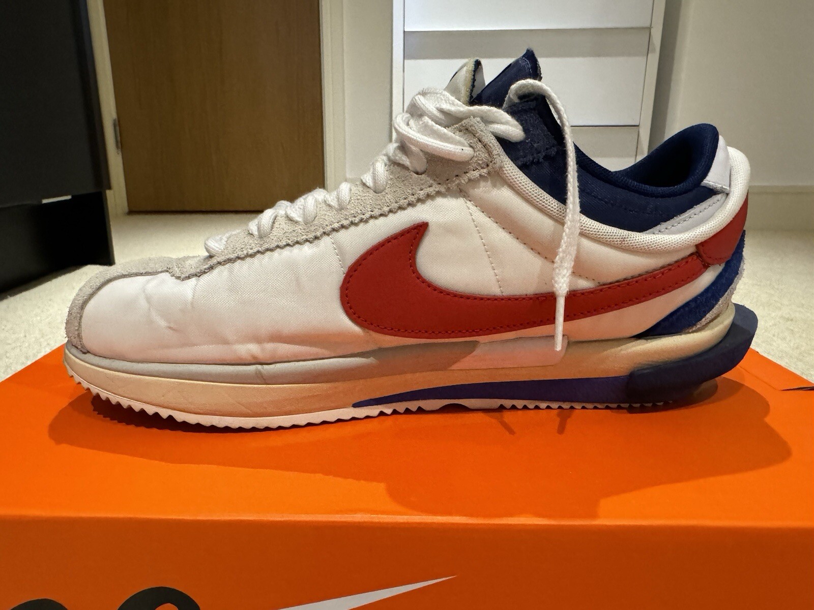 SACAI X NIKE Nike x Sacai Zoom Cortez SP 'White University Red Blue' UK 10