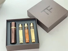 Tom Ford Private Blend Woods Collection Set, 3 pcs Travel Spray & 1 Atomizer,NIB
