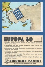 FIGURINA CALCIATORI PANINI EUROPA 80 - NUOVA/NEW - N.9 CARTINA EUROPA