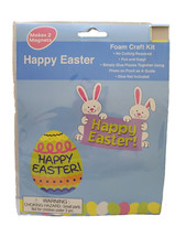 Happy Easter Kids Foam Craft Kit-Egg-Bunny Sign