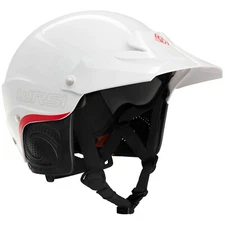 WRSI Current pro Helmet. White water kayak Multi Fit visor S/M M/L