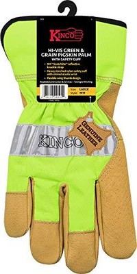 WK-1919 - Kinco HI-VIS Unlined Pigskin Gloves | Gloves-Online
