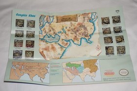 Genghis Khan (Nintendo NES) Complete in Box w/ Poster CIB