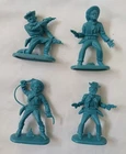 Lot 4 Vintage 1960s 70s Cowboy Gun slinger army men Marx era Hong Kong Figures