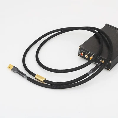 Hi-end 4N OFC Copper Wire Type A to Type B Connector USB Cable Data Cord for DAC - Image 1 of 4