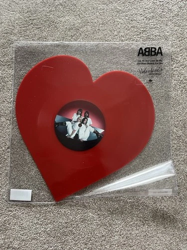 ABBA - Lay All Your Love On Me/I’ve Been Waiting For You Heart Shaped Red Vinyl