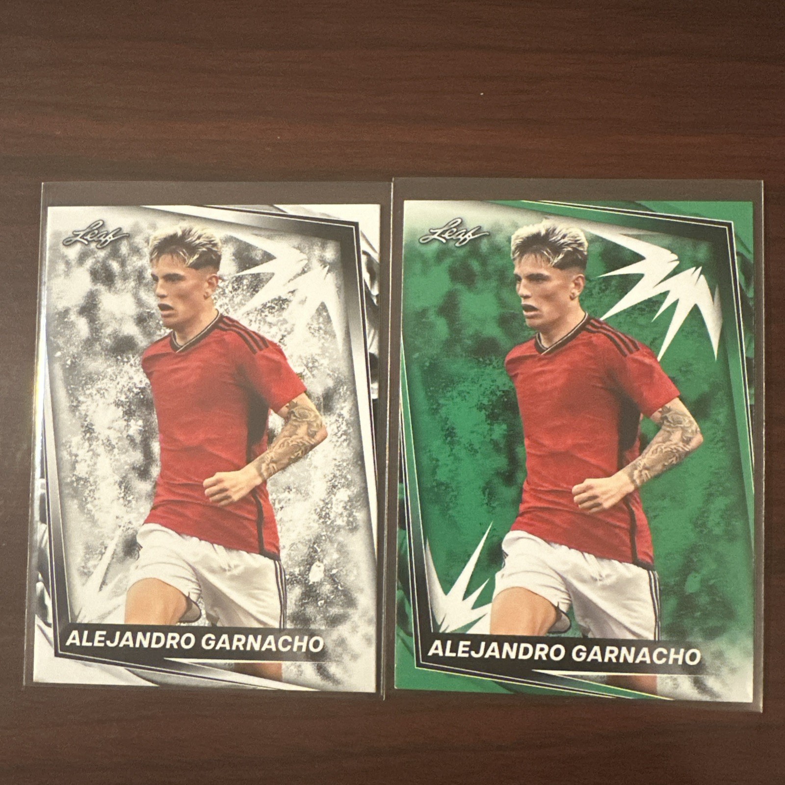 Alejandro Garnacho 2024 Leaf Soccer white & Green set #1