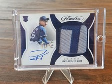 2025 Panini Flawless Hye-Seong Kim Prospect Patch Auto RC Sapphire 09/15 Dodgers
