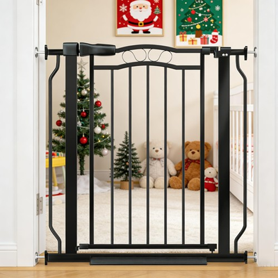 #ad Mornyray Auto Close Baby Gate Extra Wide Pressure Mounted Pet Dog Gate for Stai $82.48