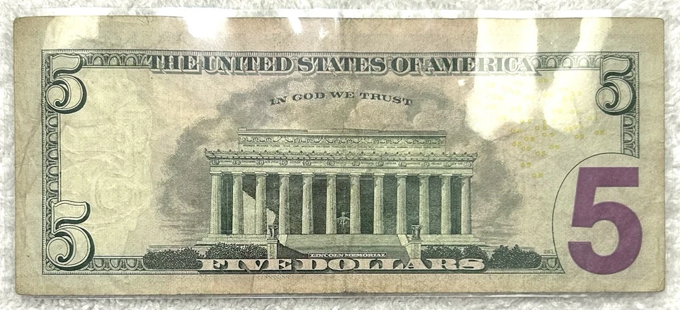 11222000 - Fancy Low Repeater Serial - 2013 $5 Bill Federal Reserve Note - Image 3 of 3