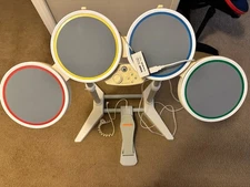 Nintendo Wii Rock Band Drum Kit With Base Harmonix Wired Set