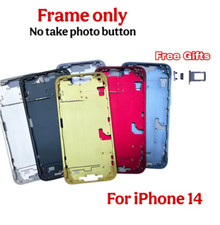Cornice centrale alloggiamento pulsante laterale telaio per iPhone 14 riparazione sostituire parti