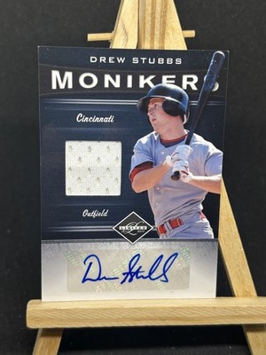 DREW STUBBS 2012 LIMITED RELIC AUTO /149 BASEBALL CARD #6 - CINCINNATI REDS