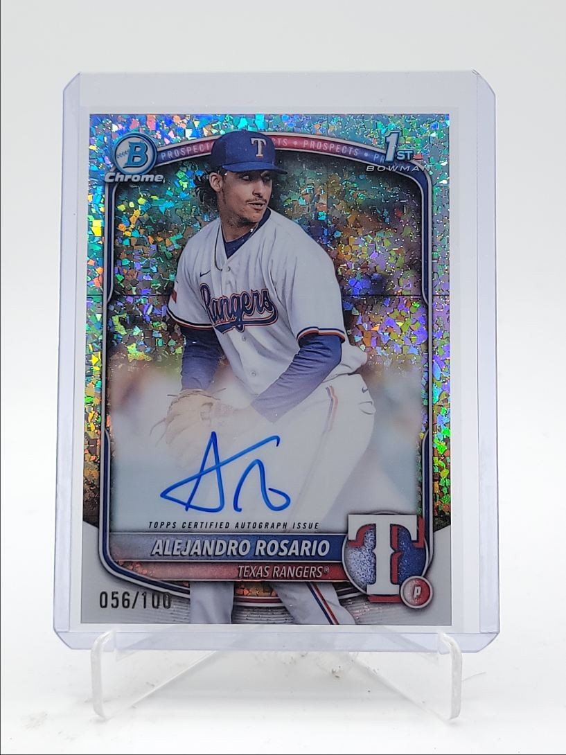 ALEJANDRO ROSARIO 2025 BOWMAN CHROME 1ST MINI DIAMOND AUTO /100 Q5369