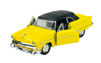 Welly Old Timer 1953 Ford Crestline Sunliner Gelb 1:34 Die Cast Metal Model Neu