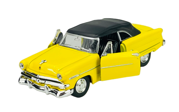 Welly Old Timer 1953 Ford Crestline Sunliner Gelb 1:34 Die Cast Metal Model Neu-image