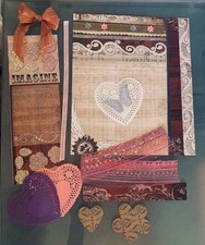 Junk Journal Lot Card Stock, Doilies, Trims, Loose Embellishments 102725C2