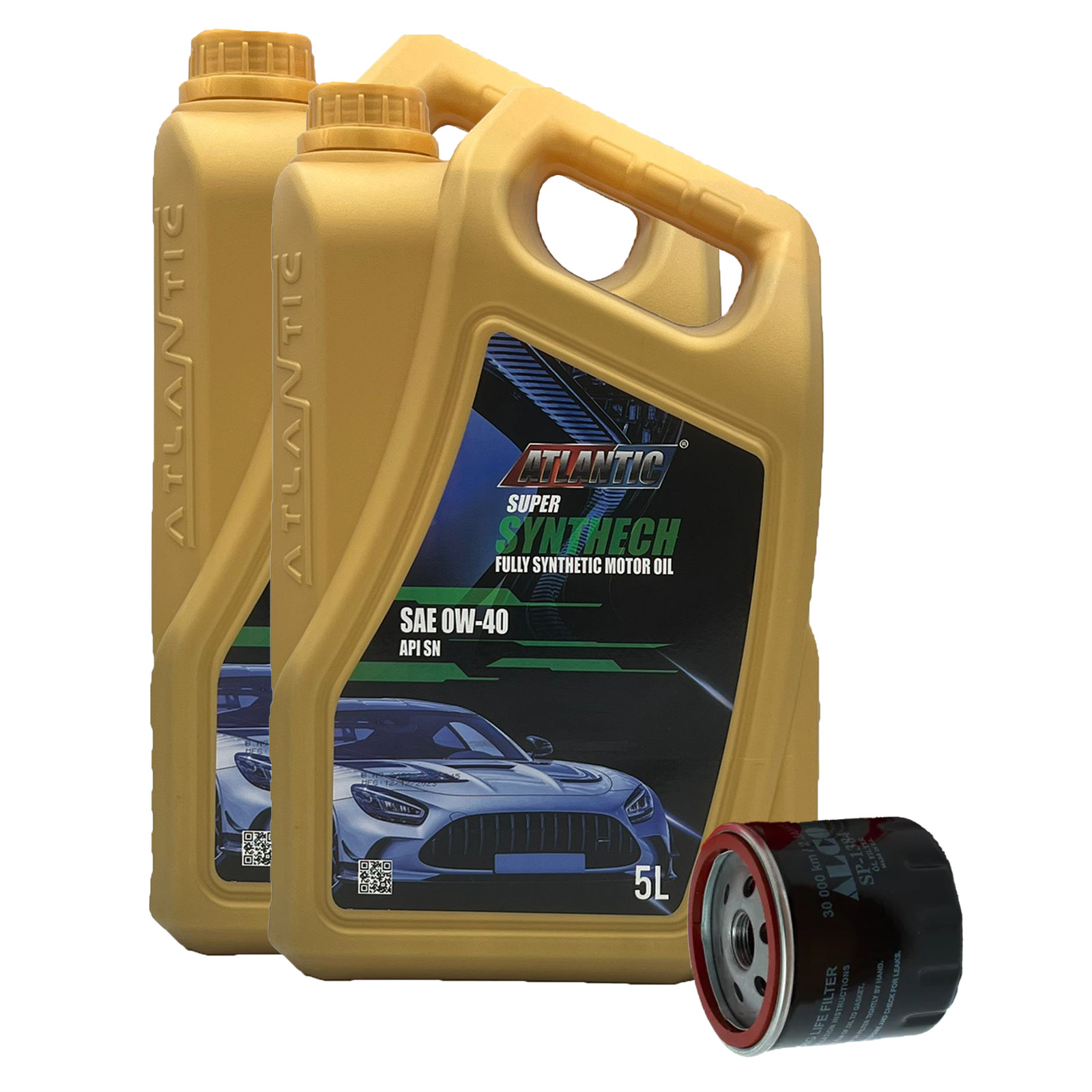 0W-40 Fully Synthetic Engine Oil API SN 2x5L + Oil Filter Service Kit