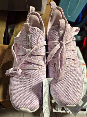 adidas Mädchen Low Top Sneaker lila Mesh atmungsaktiv Schnürung EU 33 1/2