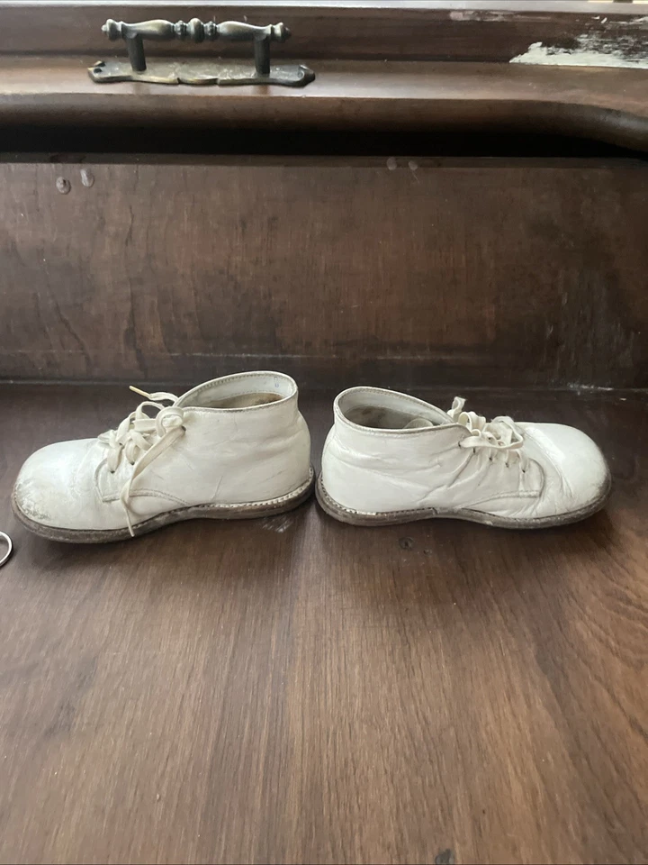 Zapatos Buster Marrón Cuero 2 O Vintage Talla 4-7 Tiene Campana Para Cordón Foto 3 de 4