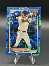 2024 Bowman Draft Chrome Sapphire James Tibbs III BDC-40 1st Prospect RC Rookie