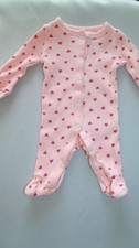 Baby Girl Clothes Nwot HB Preemie Ribbed Pink Heart Outfit