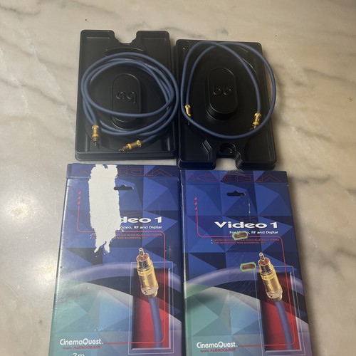 AudioQuest CinemaQuest VIDEO-1 RCA Cable INTERLINK AUDIO Video 2M & 1M Lot