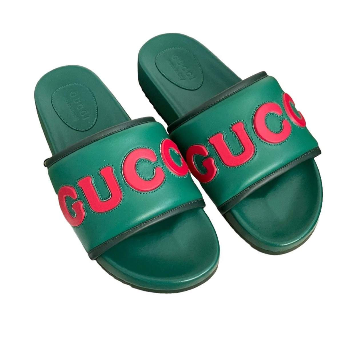 Gucci Leather Upper Green Sandals for Men for sale | eBay display picture 3