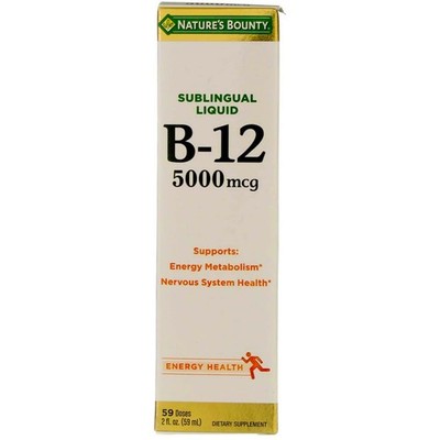 Nature'S Bounty Natures Bounty B-12 5000 Mcg Sublingual Liquid Energy Health 2