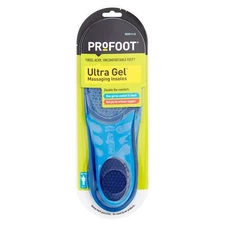 PROFOOT Ultra Gel Massaging Insoles Pain Relieving Suppport Men's 8-13 1 Pair
