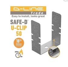 D-LINE SAFE-D50 U CLIP FIRE RATED STEEL CABLE CLIPS 50MM 50 PACK - VAT REG