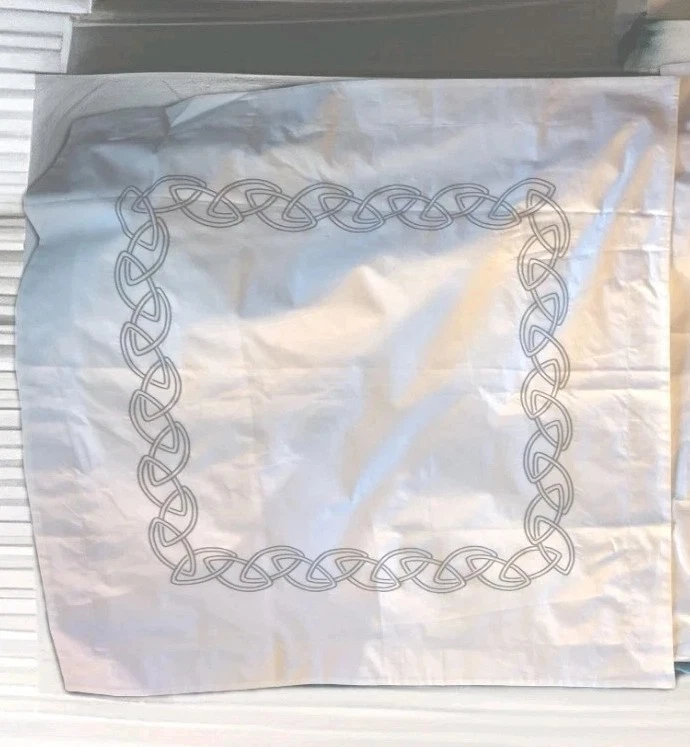  YVES DELORME PARIS  2 SHAMS EMBROIDERY GRAY CHAIN NAUTICAL  EURO 25" FRANCE - Image 4 of 4