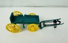 Vintage Marx Toys Western Town Play Set Blue Plastic Buckboard Wagon USA Made