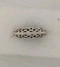 Sterling Silver Open Design Dome Band Size 6