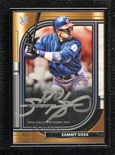 2021 Topps Museum Collection Framed Black Frame 4/5 Sammy Sosa #MFA-SS Auto x0y
